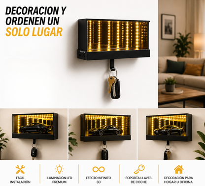 Garaje Infinito Portallaves con Luz LED